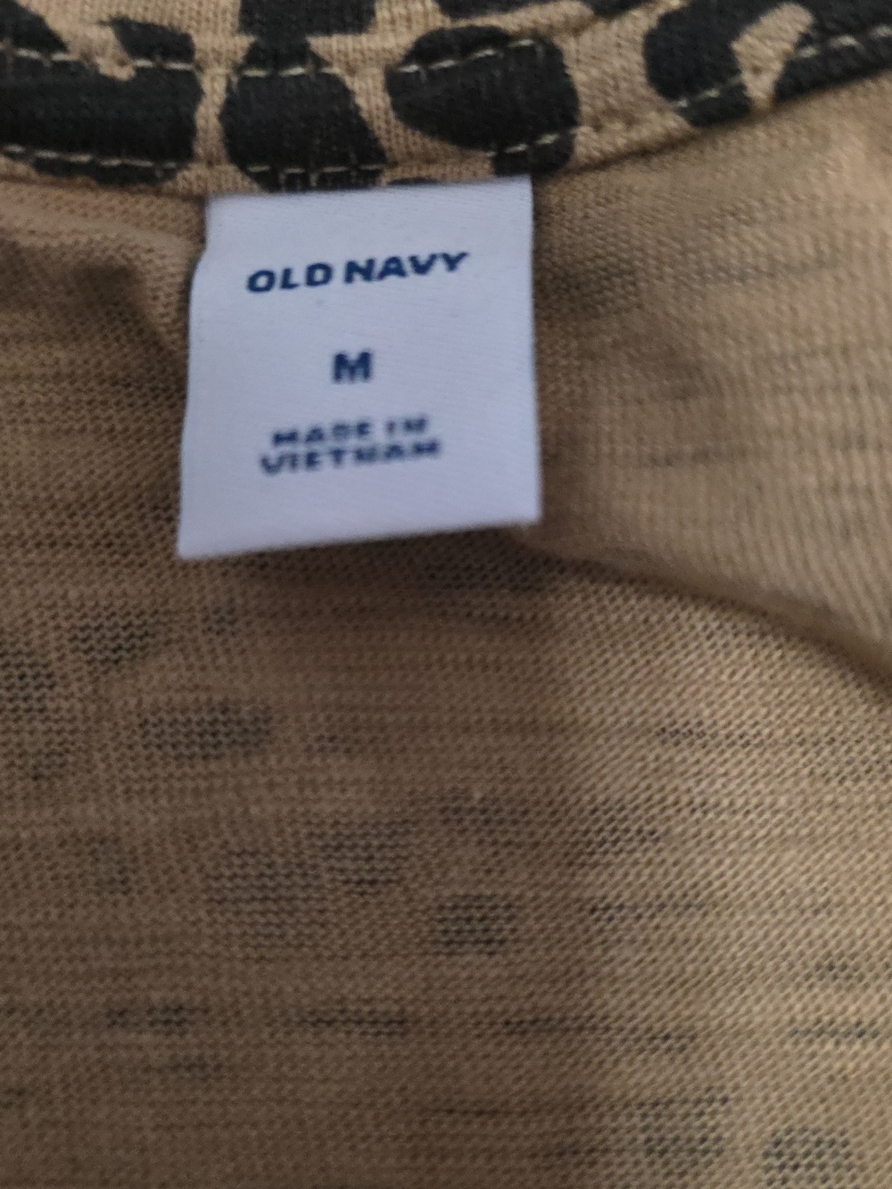 Leopard Print Short Sleeve Waist-Defined Dress  Old Navy Size M - Picture 3 of 6